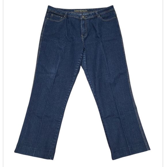 Ashley Stewart High Rise Straight Leg Stretch Jeans Size 16  Blue Comfortable - Picture 2 of 7